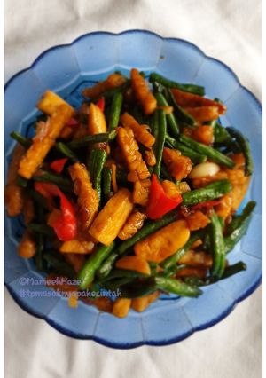 Foto resep Oseng oseng kacang panjang tahu tempe