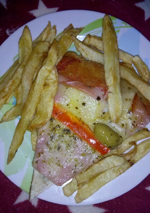 Una foto de Increíble milanesa a la pizza