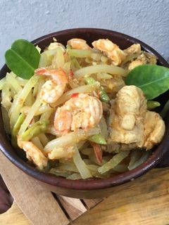 Foto resep Tumis pepaya muda + tempe udang