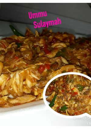 A picture of Chicken shredded pepper.