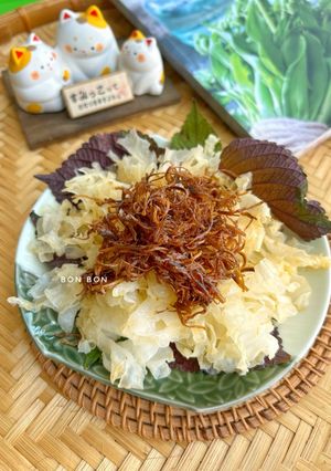 Hình của món Nấm Tuyết Trộn Chà Bông Nấm Chay.
