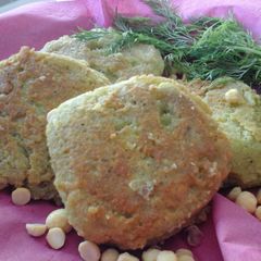 A picture of Revidokeftedes (Chickpea Burgers).