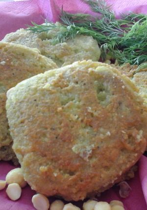 A picture of Revidokeftedes (Chickpea Burgers).