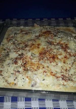 Una foto de Merluza con quesos y verdeo al horno