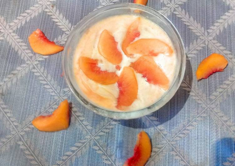 Recipe of Quick Peach Yoghurt