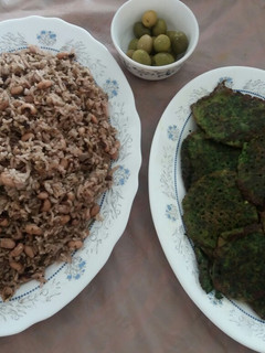 عکسی از دستور لوبیا پلو با کوکو سبزی