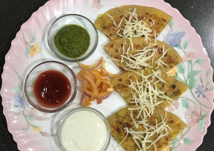 Recipe of Quick Veg keema paratha