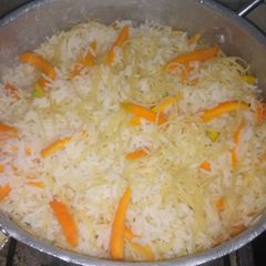 A picture of Rice with spices.