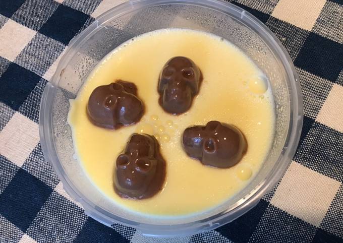 Crèmes vanille chocolat « skull »