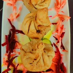 A picture of Wheat veggie fried momos.