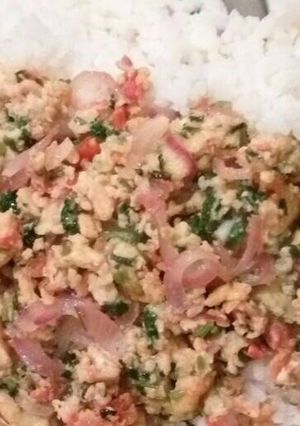 A picture of Eggs with Rice.