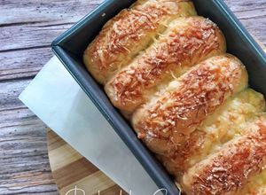 Gambar Roti susu Jepun | Milk bread (Shokupan) cheese