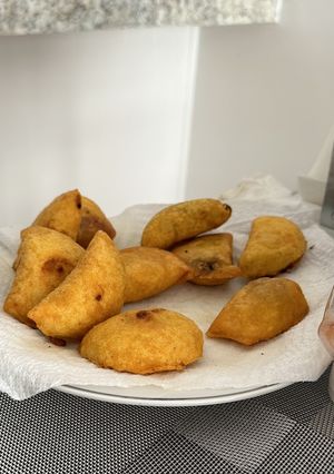 A picture of Traditional Cali-Style Colombian Empanadas (from scratch with ground corn).