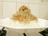 Salteado de verduras (y pollo) con arroz