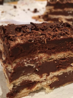 Una foto de Tarta de galletas sin huevo