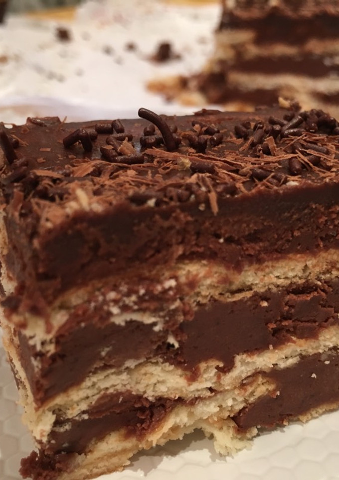 Una foto de Tarta de galletas sin huevo