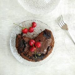 A picture of Eggless Chocolate Cake.