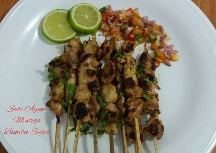 Resep Sate Ayam Mentega Bumbu Segar Anti Gagal