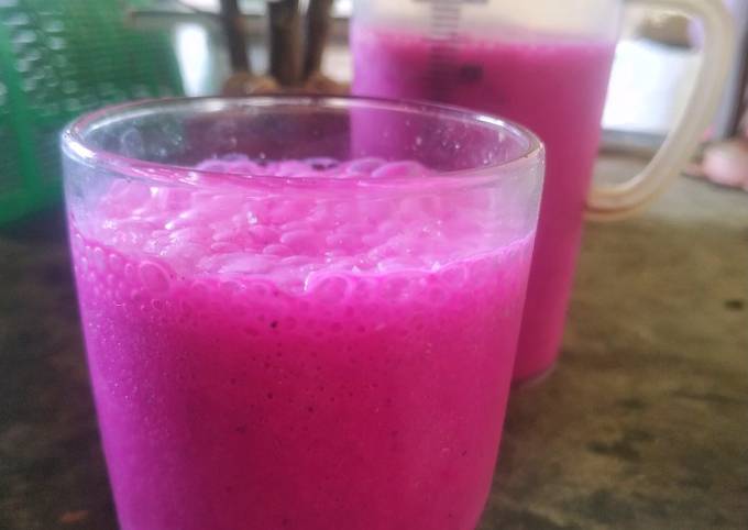 Resep Jus Buah Naga Susu Oleh Saluna Mahira Cookpad 8655