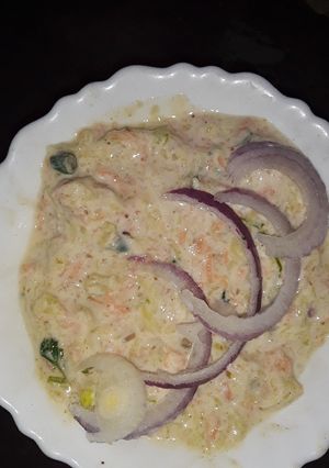 A picture of Veg curd raita.