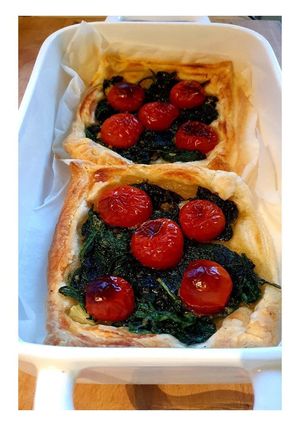 Une photo de Mini tarte épinards tomates cerises