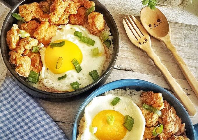 Tutorial Memasak Resep Chicken & Egg Rice Bowl