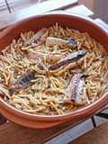 Fideos a la cazuela con caballa