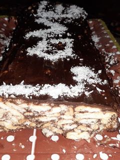 عکسی از دستور کیک یخچالی