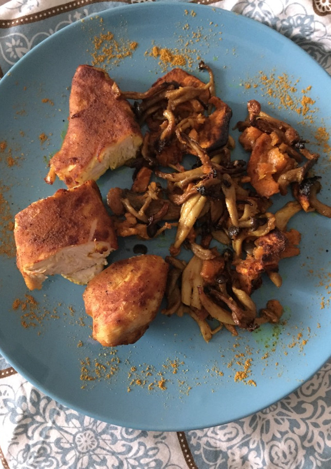 Una foto de Pollo al horno con Ras El Hanout