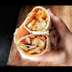 A picture of Healthy chapati soya chunks roll.