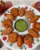 Alu veg tikki & rolls & pudina chutney