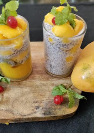 A picture of Mango chia pudding.