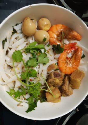 Hình của món Mì Quảng.