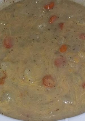 A picture of Crock Pot Cheesy Potato Soup.