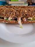 Bocata vegano de garbanzos y mayonesa