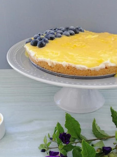 Foto de Cheesecake com cobertura de curd de limão