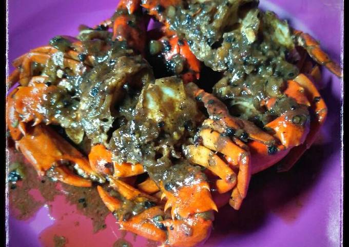 Kepiting lada hitam (tanpa Ulek2 bumbu)