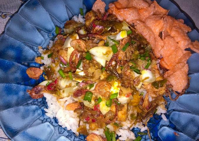 Nasi Lengko tanpa toge