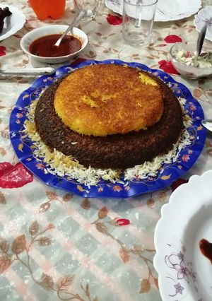 عکسی از دستور تهچین دوطبقه ی من