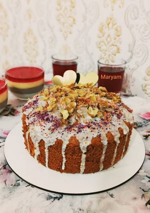 عکسی از دستور کیک هویج و گردو