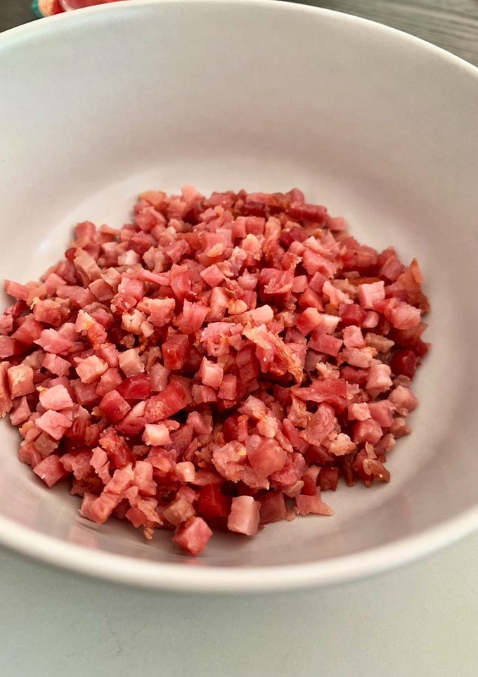 Una foto de Crujiente de jamón en microondas en 7 minutos