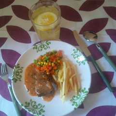 Steak daging sapi lada hitam রেসিপির প্রধান ছবি