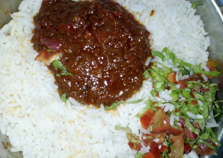 Rice stew with salat