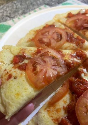 Una foto de Pizza con harina de arroz 🍕