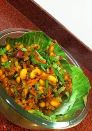 A picture of Rajma lobia masala.