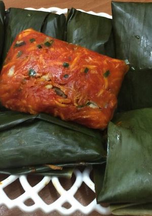 Hình của món Bánh sắn gấc.