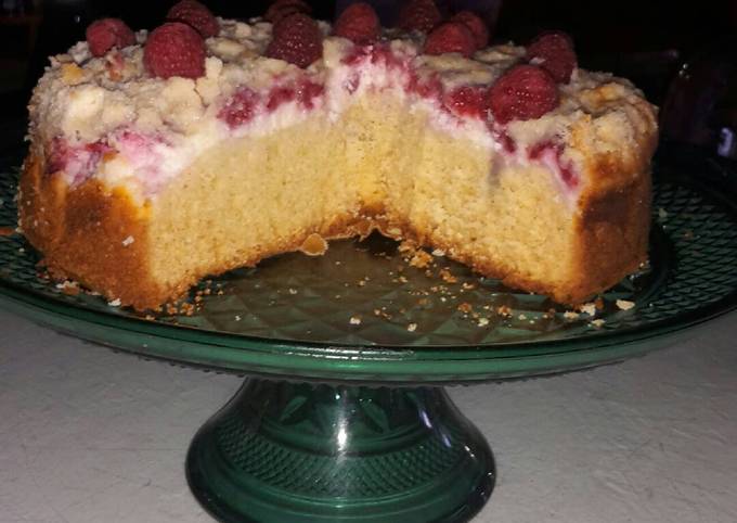 Raspberry Cream Coffee Cake