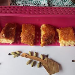 A picture of Chhena poda.