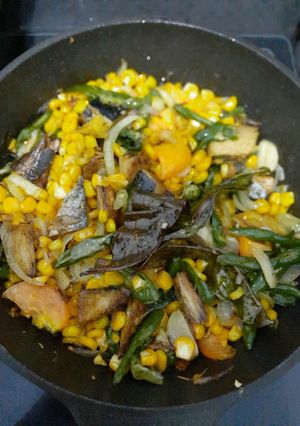 Foto resep Tumis Ikan Asin Peda Jagung Manis