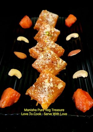 A picture of Sweet Papaya Burfi.